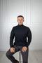 Full Turtleneck Patterned Black Knitwear Sweater - 3