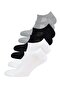 Men's Better Cotton 6-Piece Sneaker Socks Set Black-white-grey Melange