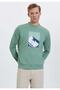 Men's 100% Cotton Printed Crew Neck Sweat Better Cotton