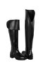 Women's Genuine Black Leather Over-The-Knee Zippered Bihter Boots 052 - 4