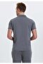 Gray Polo Collar Cotton Regular Fit Men's T-shirt -vital - 4