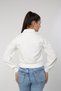 Women's Ecru Turtleneck Crop Sweat - 4