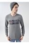 Crew Neck Gray Melange Men's Sweater Column - 3