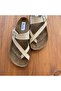 Women's Beige Nubuck Flip Flops Summer Slippers