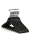 Black Wooden Hanger Clothes Dress Shirt and Trouser Hanger 50 Pieces Special Series