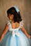 Baby Girl Blue Fluffy Dress - 7