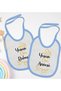 Kids Yesun Oni Mother and Father Designed 2-Piece Blue Baby Bib-1