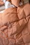 Orange Striped Linen Double Duvet Cover Pillow Set 200x220 Cm - 2