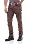 Cd721 Red Checkered Men's Cargo Jeans - 3
