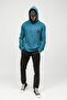 Kaps?onlu Sweatshirt Mavi Erkek - 2