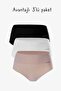 01 Black and White Skin Panty Corset 3 Pack