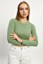 Women's Green Crew Neck Camisole Crop Body - 3