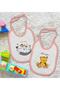 Kids Love You Designed 2-Piece Pink Baby Bib-1 - 2