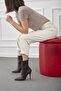 Brown Matte Women's Boots & Booties with Rubber Detail, High Heels - 6