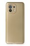 Compatible Case for Xiaomi Mi 11 Soft Colorful Flexible Premium Rubber Silicone - Gold