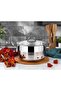 Oscar Metal Handle Glass Lid Deep Steel Pot - 20 Cm