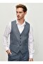 Normal Waist Slim Fit Dark Navy Blue Men's Vest Suit 4a3123100005 - 4