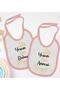 Kids Yesun Oni Mother and Father Designed 2-Piece Pink Baby Bib-1