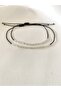 2 Pieces Silver Color Beaded Black Rope Bracelet - 2