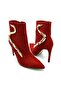 Snake Detailed Suede Women's Boots - 3