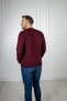 Interview O Neck Patterned Claret Red Navy Blue Knitwear Sweater - 5