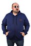 سويت شيرت بغطاء للرأس مقاس كبير Ninety One 22724-indigo - 2