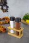 Jasmine 2-Piece Spice Jar Set, 2-Piece Spice Jar Set with Wooden Stand - 2