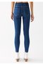 Blue High Waist Ankle Length Slim Leg Skinny Lycra Jeans - 5