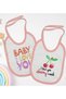 Kids I Love You Designed 2-Piece Pink Baby Bib-1