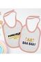Kids Az Baa Bak Ve Donayrum Designed 2-Piece Pink Baby Bib-1