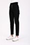Black High Waist Lycra Belt Gathered Button Detailed Mom Jean Jeans - 4