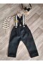 Navy Blue Light Gray Baby Boy Winter Salopet Night Concept - 3
