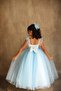 Baby Girl Blue Fluffy Dress - 5