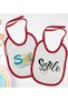 Kids Smile Designed 2-Piece Red Baby Bib-1