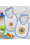 Kids Sunshine Designed 2-Piece Blue Baby Bib-1 - 2