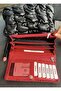 Crocodile Patterned Genuine Leather Red Women's Wallet with Plenty of Eyelets - 4