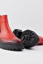 Women's Red Genuine Leather Chelsea Boots & Booties, Size 35-41 - 5