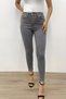 Anthracite High Waist Ankle Length Slim Leg Skinny Lycra Jeans