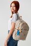 School Bag Beige Unisex Backpack Laptop And Travel Bag Waterproof Sports Bag 40x30x15cm