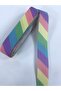 Cross Rainbow Patterned Grosgrain Ribbon Price Is for 1 Meter – Ribbon, Stylish Design, Women's Accessory - 3