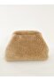 Women's Brown Plush Teddy Clutch Bag - 2