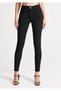 Women's Black Jeans High Waist Narrow Leg Skinny Fit Lycra - 2