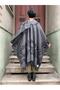 Recycle Unisex Ethnic Motif Poncho, Shawl, Long Scarf, Double Sided Poncho - 2
