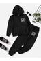 Face Symbol Printed Girls/Boys Hooded Sweatshirt & Tracksuit