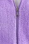 Welsoft Zippered Hooded Short Fleece Cardigan Lilac - 6