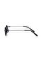 Women's Sunglasses Minimal Black Geometric Frame Black Glass - 3