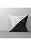 Marble Pattern, Marble Patterned Throw Pillow, Black Throw Pillow, White Throw Pillow, Black White Throw Pillow, 43x43cm - 3