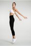 High Waist, Scuba Fabric Stretchy Raised and Recovery Sports Leggings Black - 2