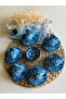 Daisy Flower Set of 6 Coffee Cups and Bowl Turquoise - 2