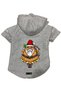 Hooded Fleece Sweatshirt Dog And Cat Outfit & Dress - Gray Pizza Dad